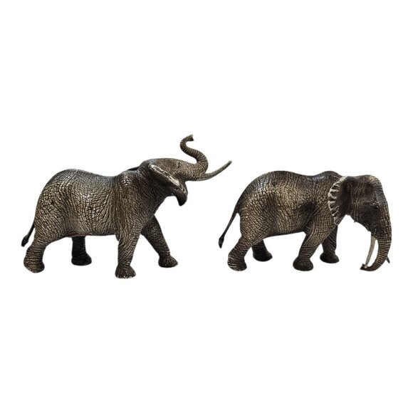 Schleich African Elephants Bull Cow Wild Life Figures Hand Painted Realistic Toy - Picture 6 of 12